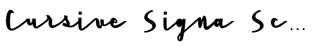 Cursive Signa Script Extra Black
